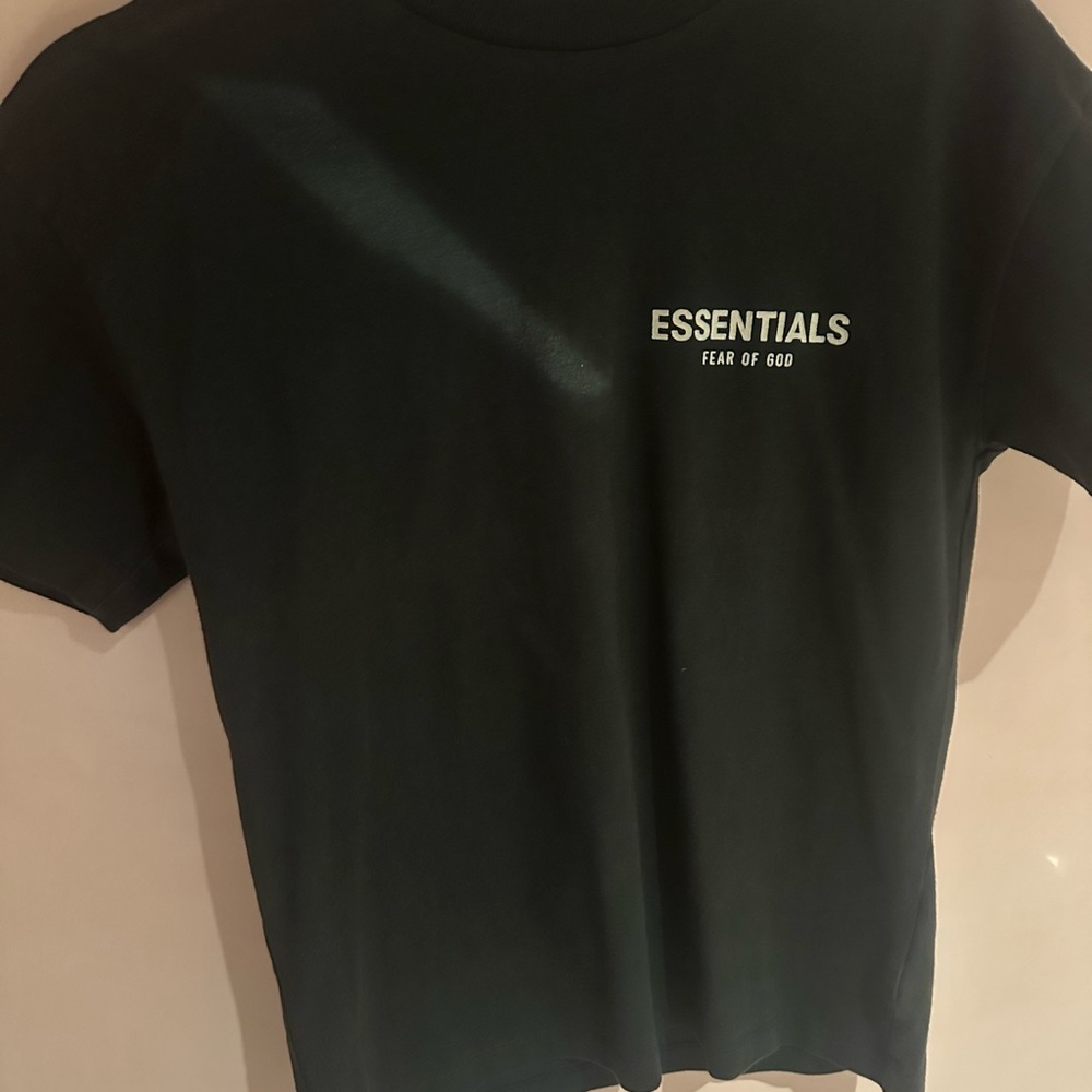 Fear of God ESSENTIALS Black T-shirt with White Logo